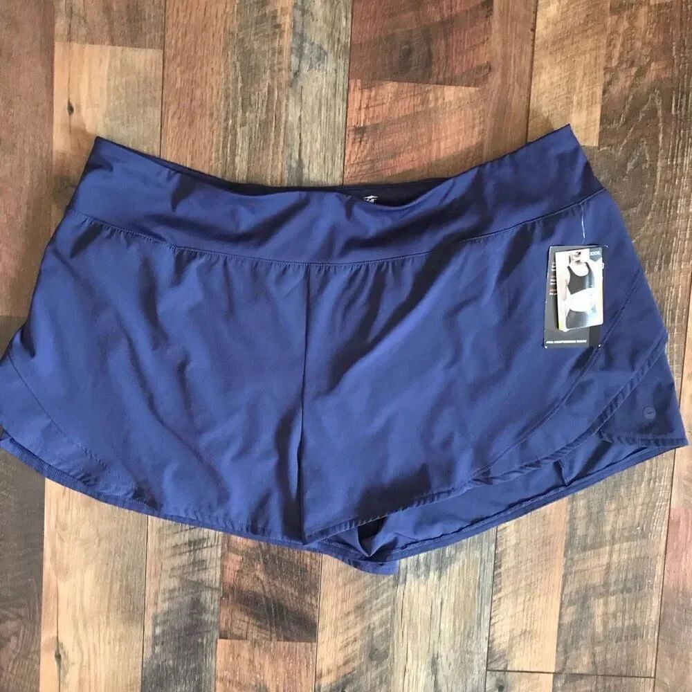 Avia compression shorts size XXXL lined brief athletic periwinkle night New